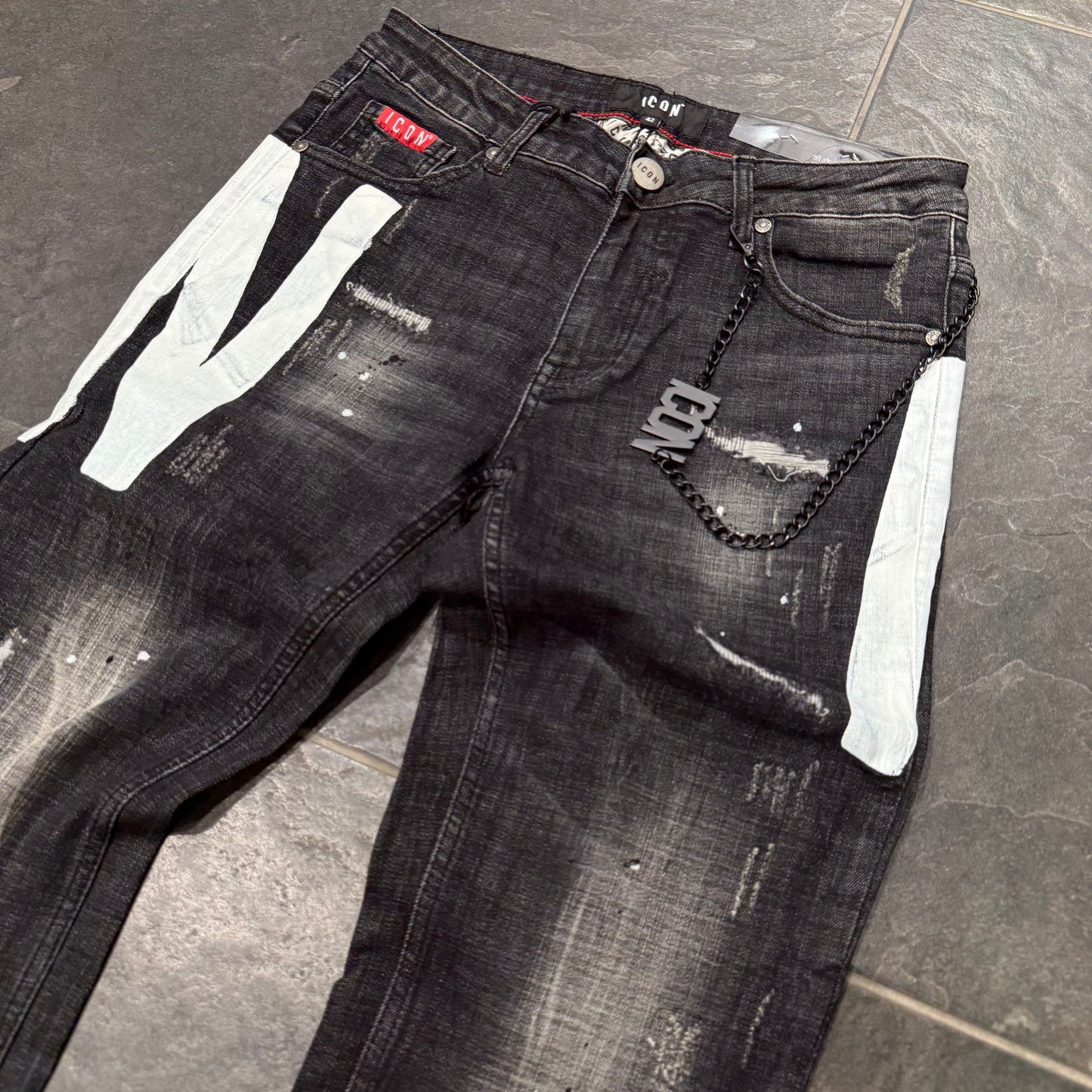 ICUF2W6D011 JEANS ICON DARK GREY - Jeans uomo - icon