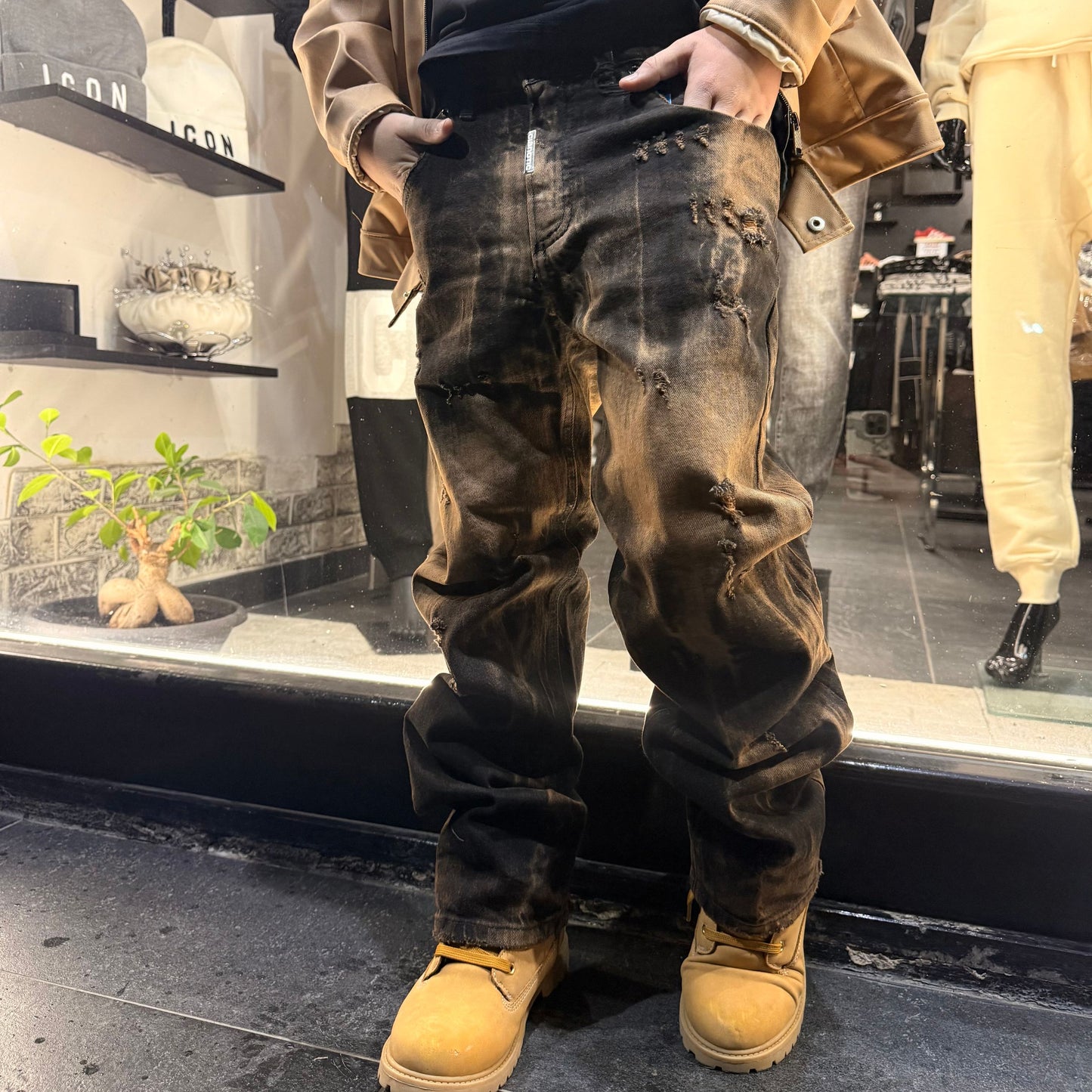 CB BAGGY SCOTT SABBIATO BLACK - JEANS BIMBO - CIANOTIC