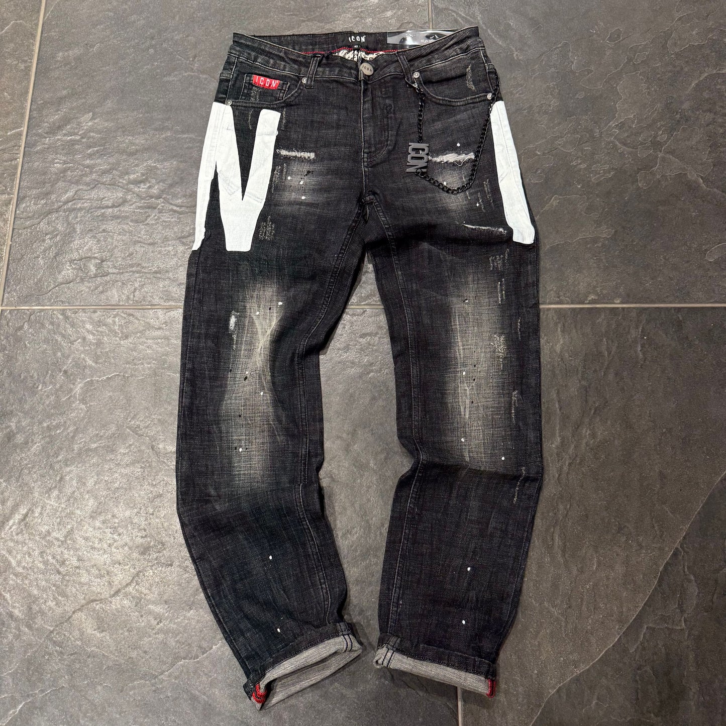 ICUF2W6D011 JEANS ICON DARK GREY - Jeans uomo - icon