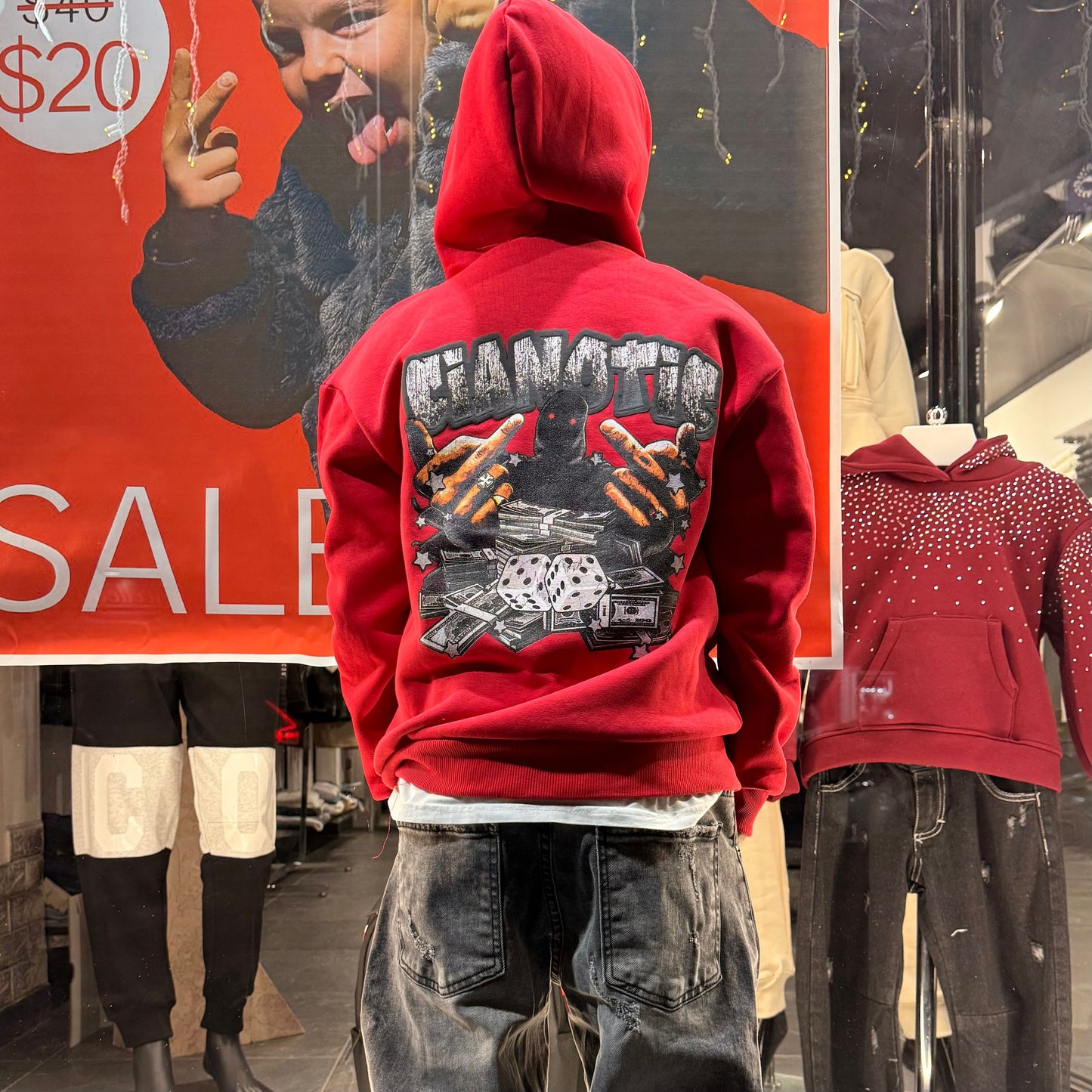 F/ZIP MONEY ROSSA - felpa bimbo - CIANOTIC