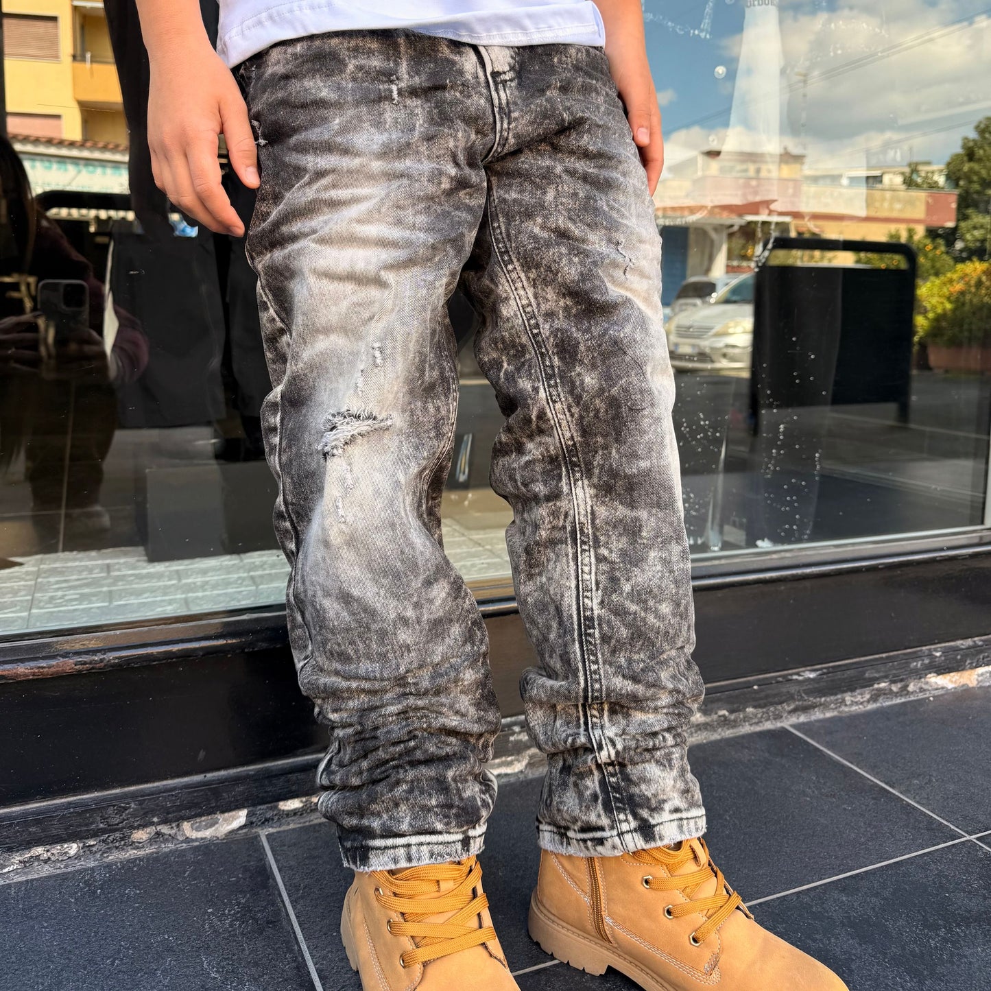 CB BAGGY VEINS BLACK - JEANS BIMBO - CIANOTIC