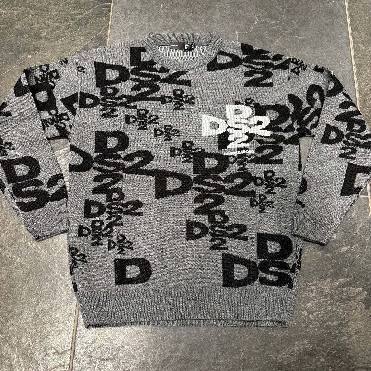 FW252107 MAGLIONCINO DS2 GRIGIO - Maglieria uomo - DROP SEASON 2