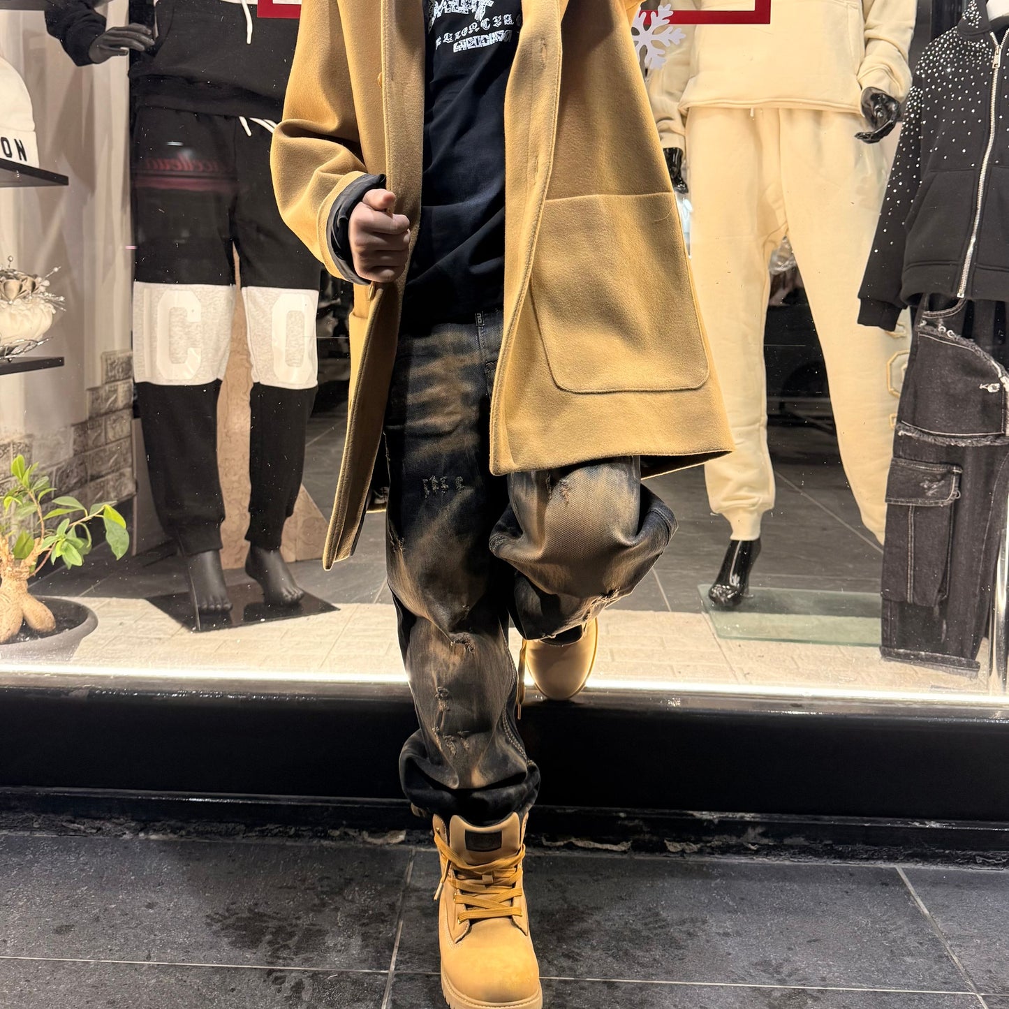 CB BAGGY SCOTT SABBIATO BLACK - JEANS BIMBO - CIANOTIC