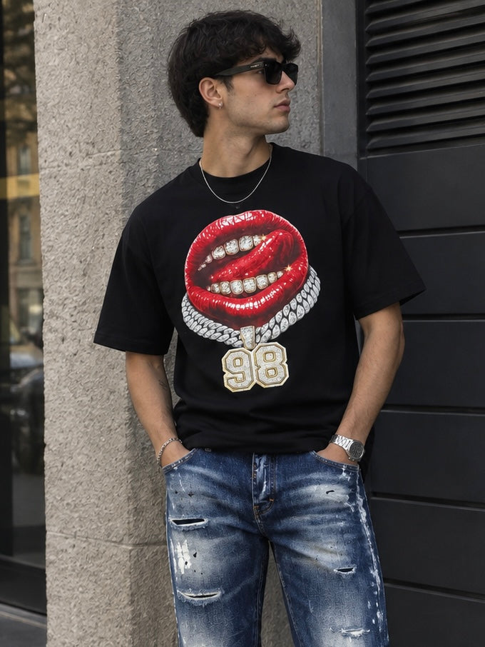 M5087 T-SHIRT NERA - T-shirt uomo - MARCO HOMME