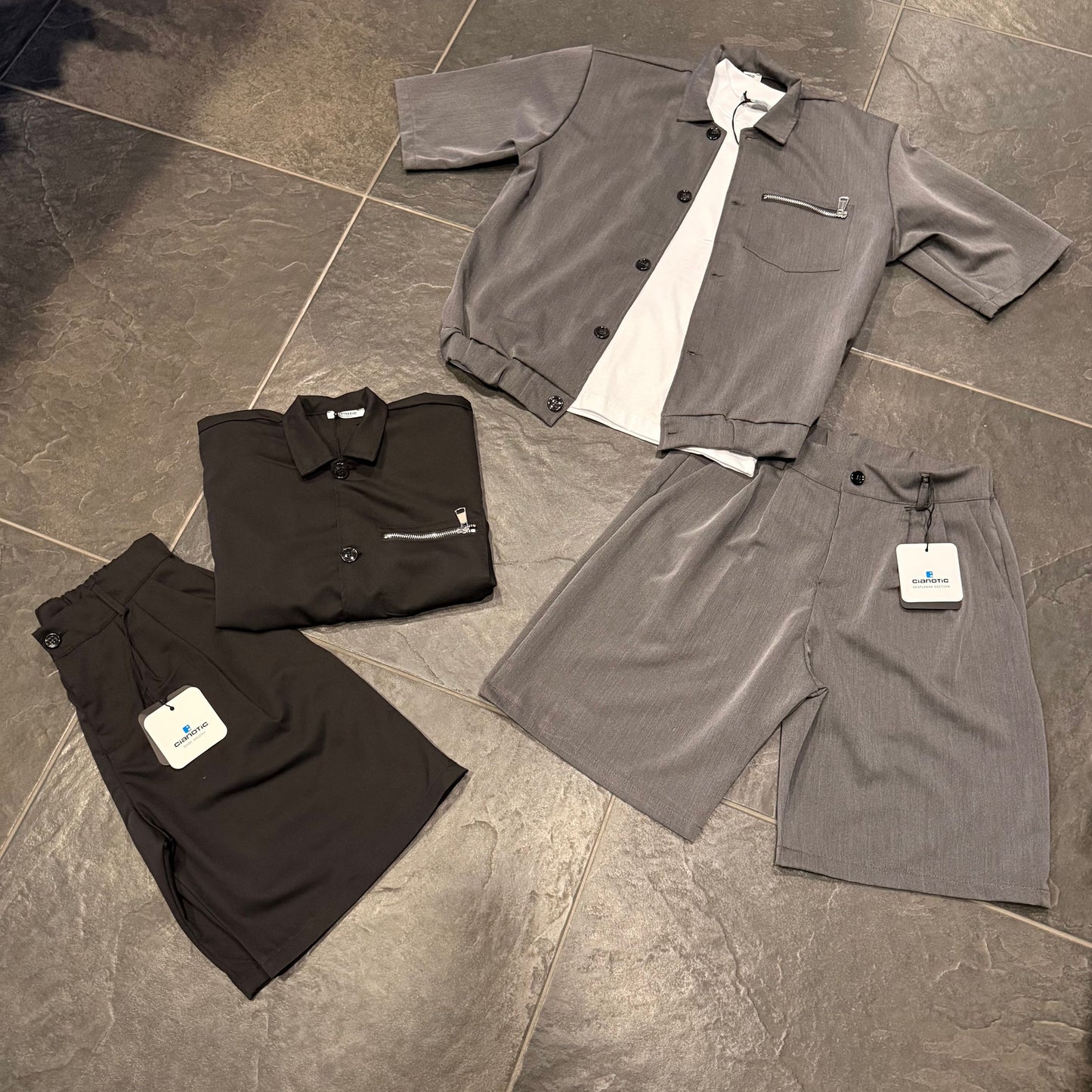 CORDSET PERFECT MATCH SET GRIGIO - Coordinato bimbo/junior - CIANOTIC