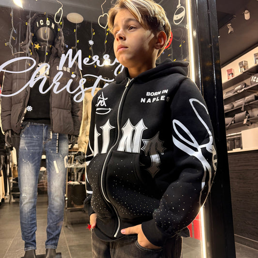 CB F/SAINT DIAMOND FELPA NERA - felpa bimbo - CIANOTIC