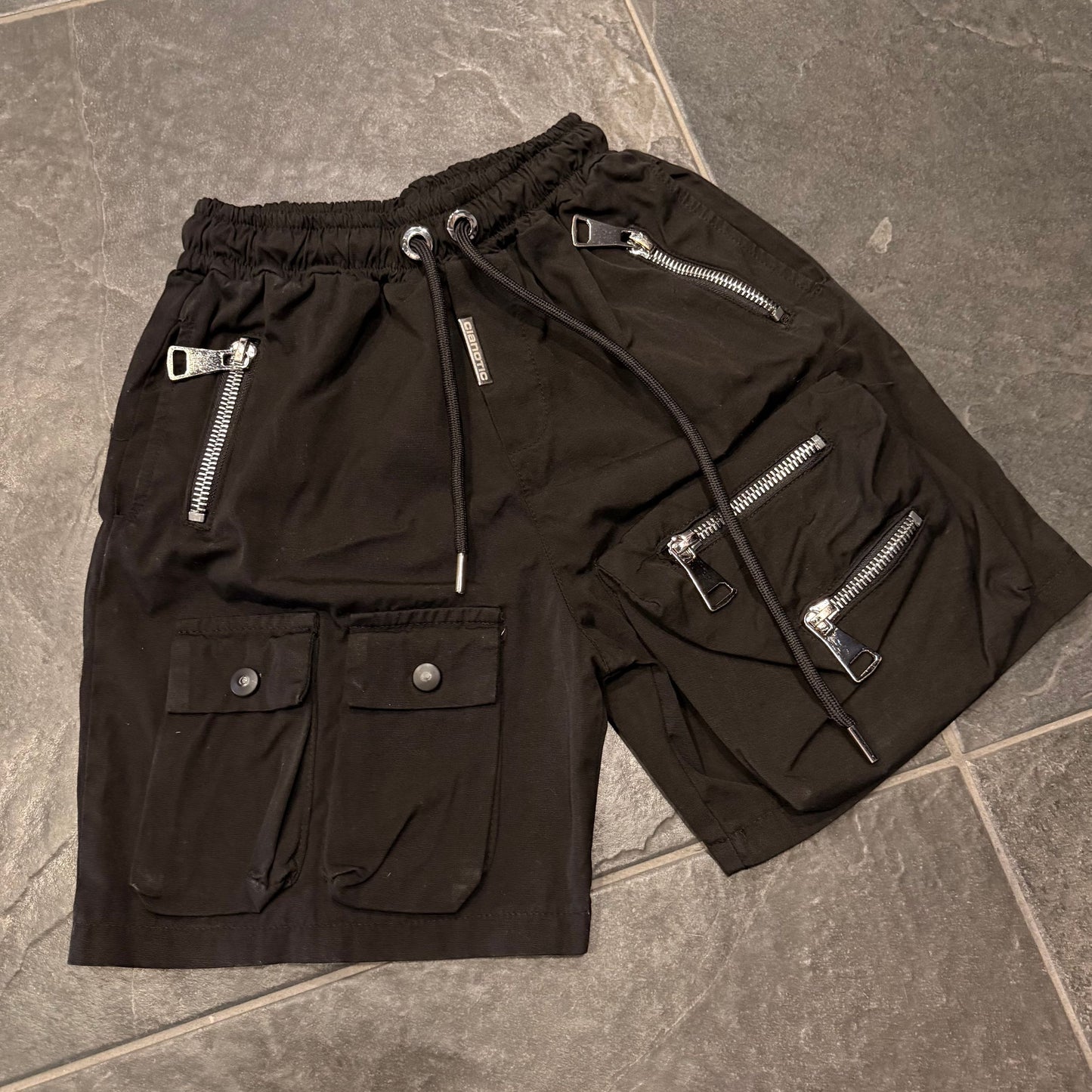 CB DOWNTOWN SHORT CARGO NERO - short bimbo - CIANOTIC