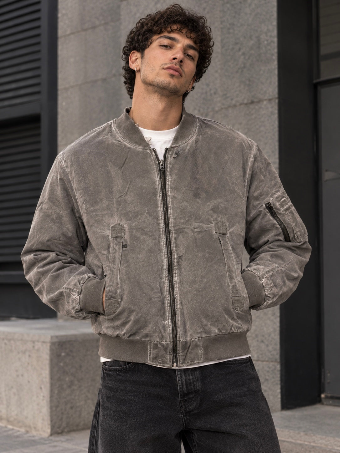 YC-3304 GIUBBINO UOMO GRIGIO - Giubbini uomo -