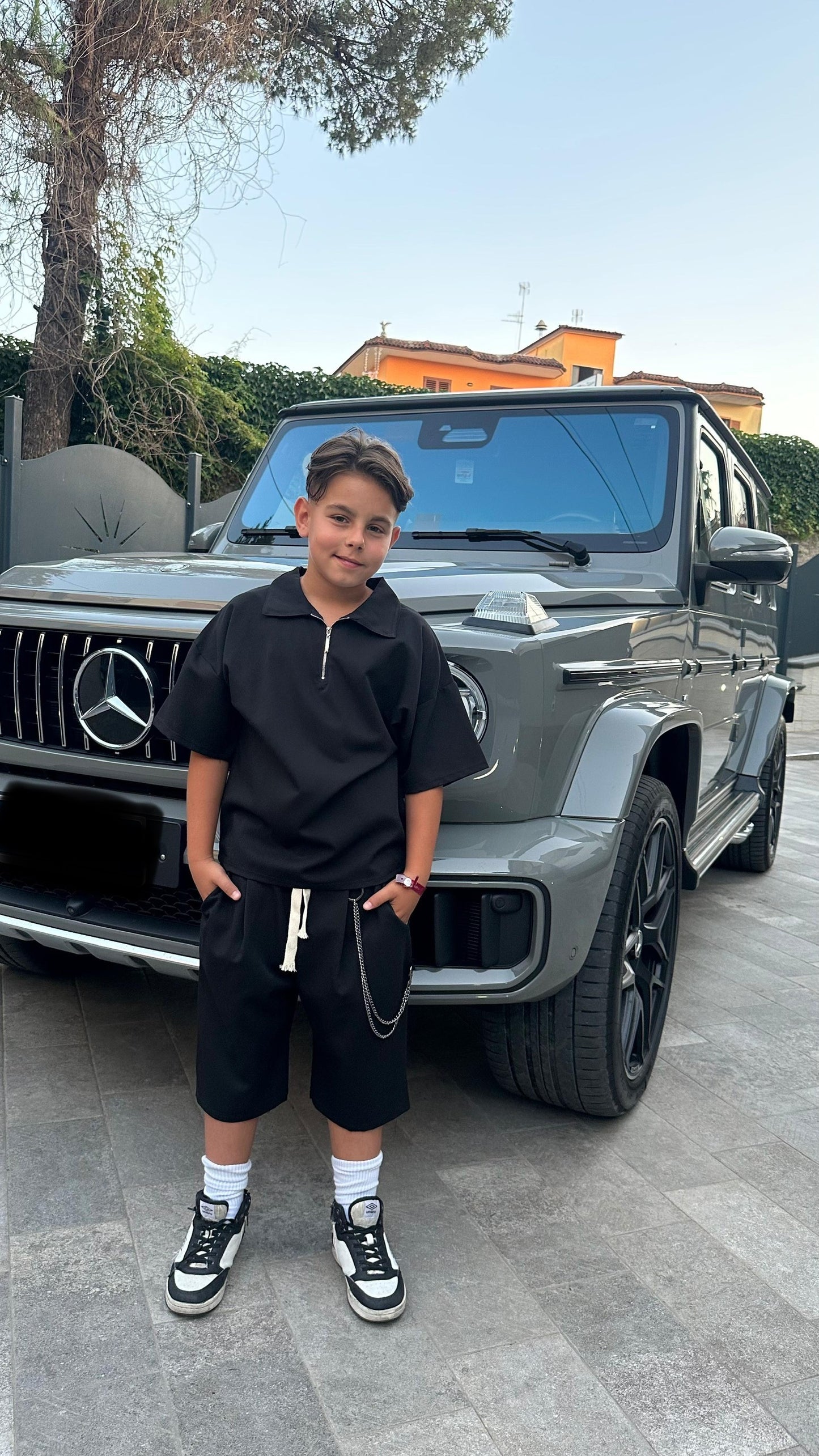 1082 COMPLETO BIMBO NERO - Completo bimbo -