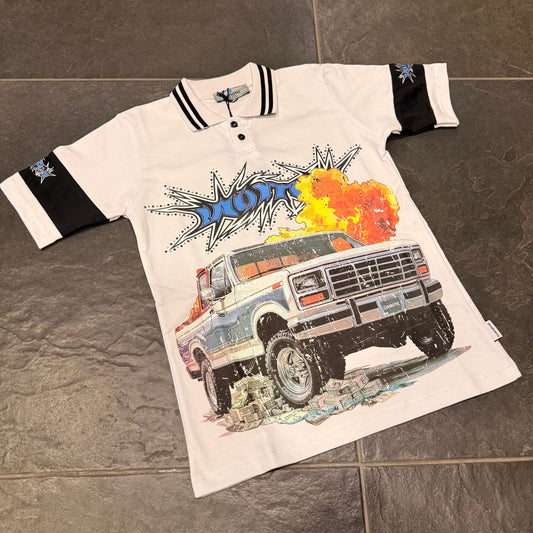 CB MONEY POLO BIANCA - T-shirt bimbo - CIANOTIC