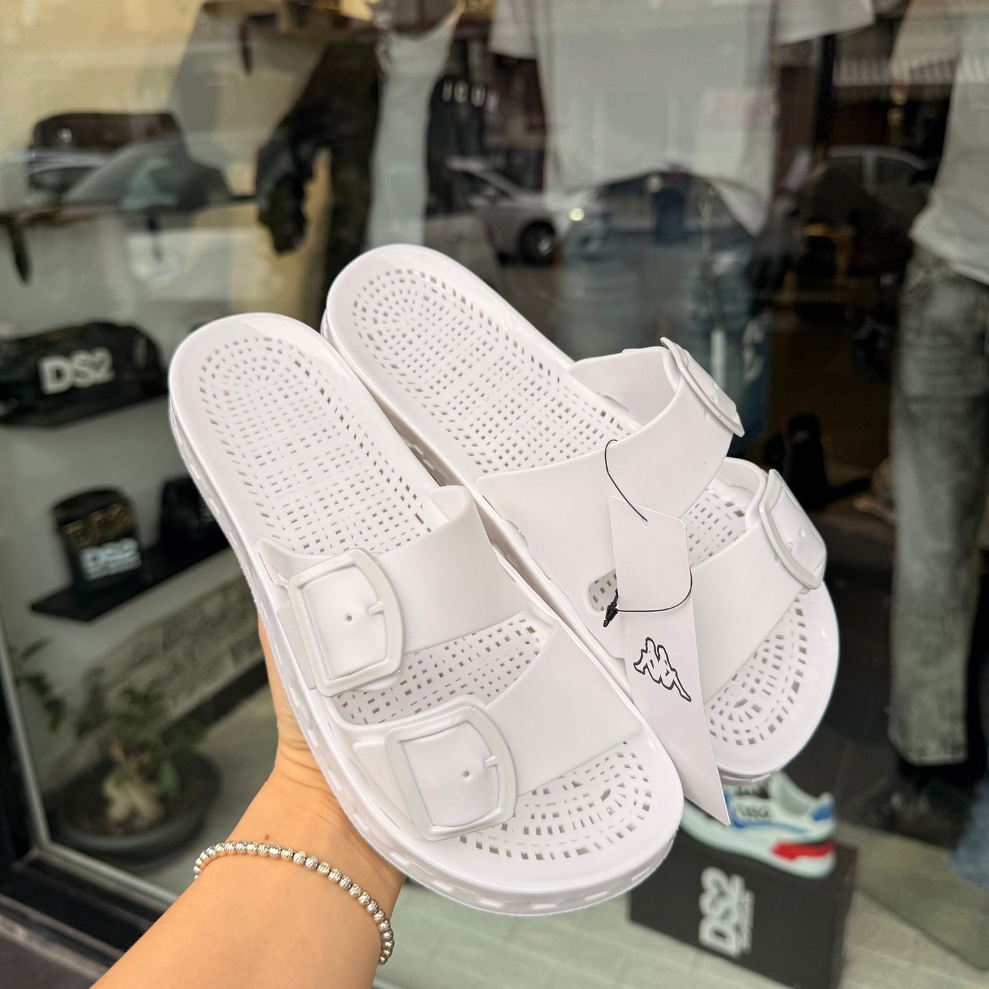 CIABATTE KAPPA BIANCHE - Ciabatte uomo -