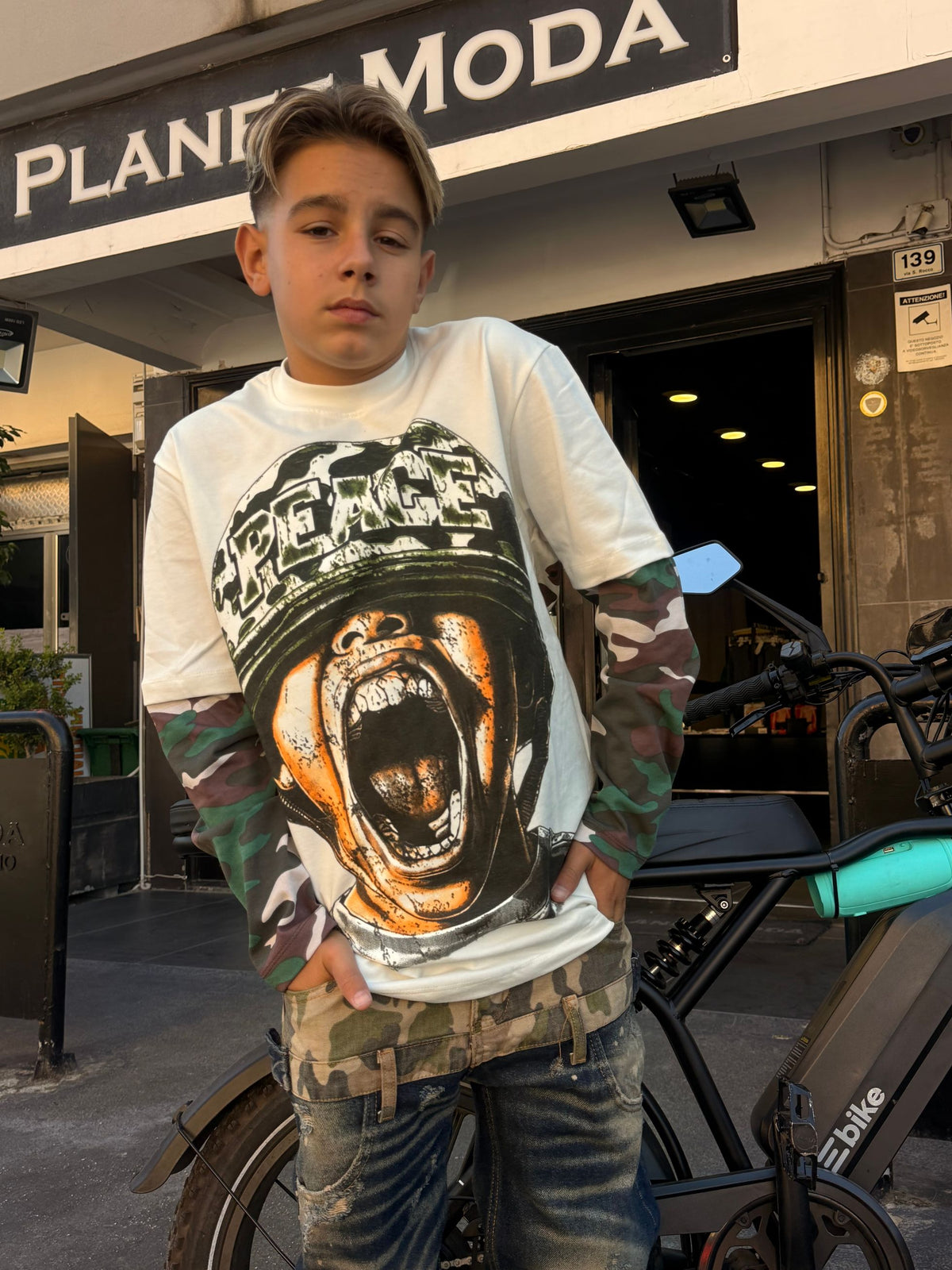 M-42199J T-SHIRT BIANCA - T-shirt bimbo - MARCO HOMME
