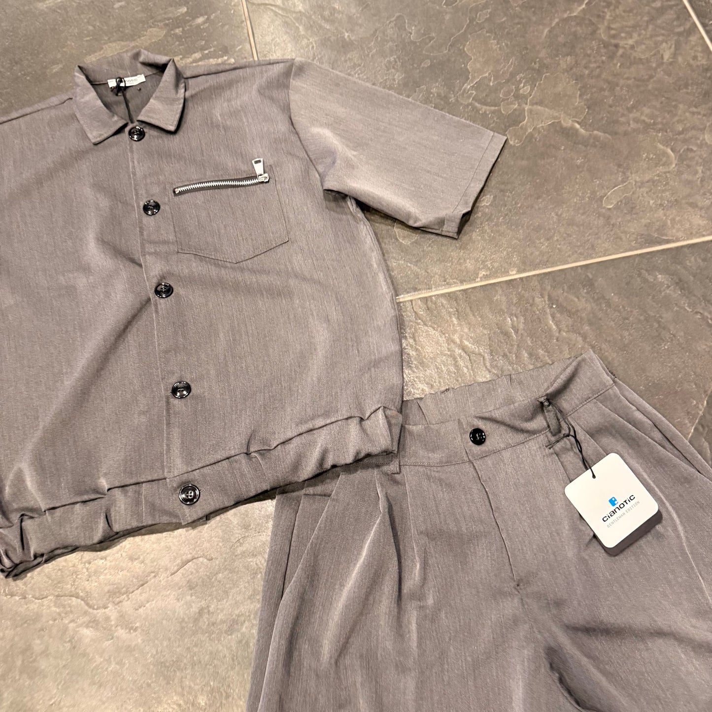 CORDSET PERFECT MATCH SET GRIGIO - Coordinato bimbo/junior - CIANOTIC
