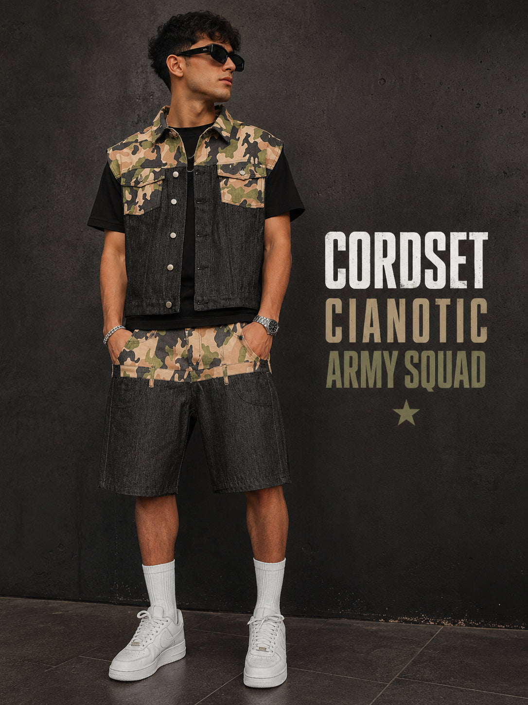 CORDSET ARMY SQUAD - Completo uomo - CIANOTIC