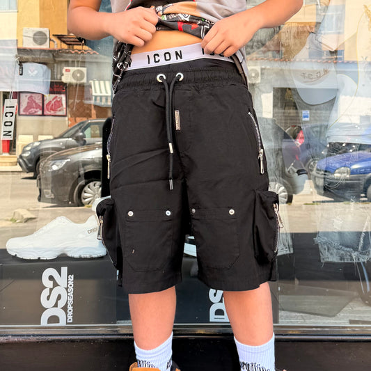 CB.INDUSTRIAL PATCH SHORT NERO - short bimbo - CIANOTIC