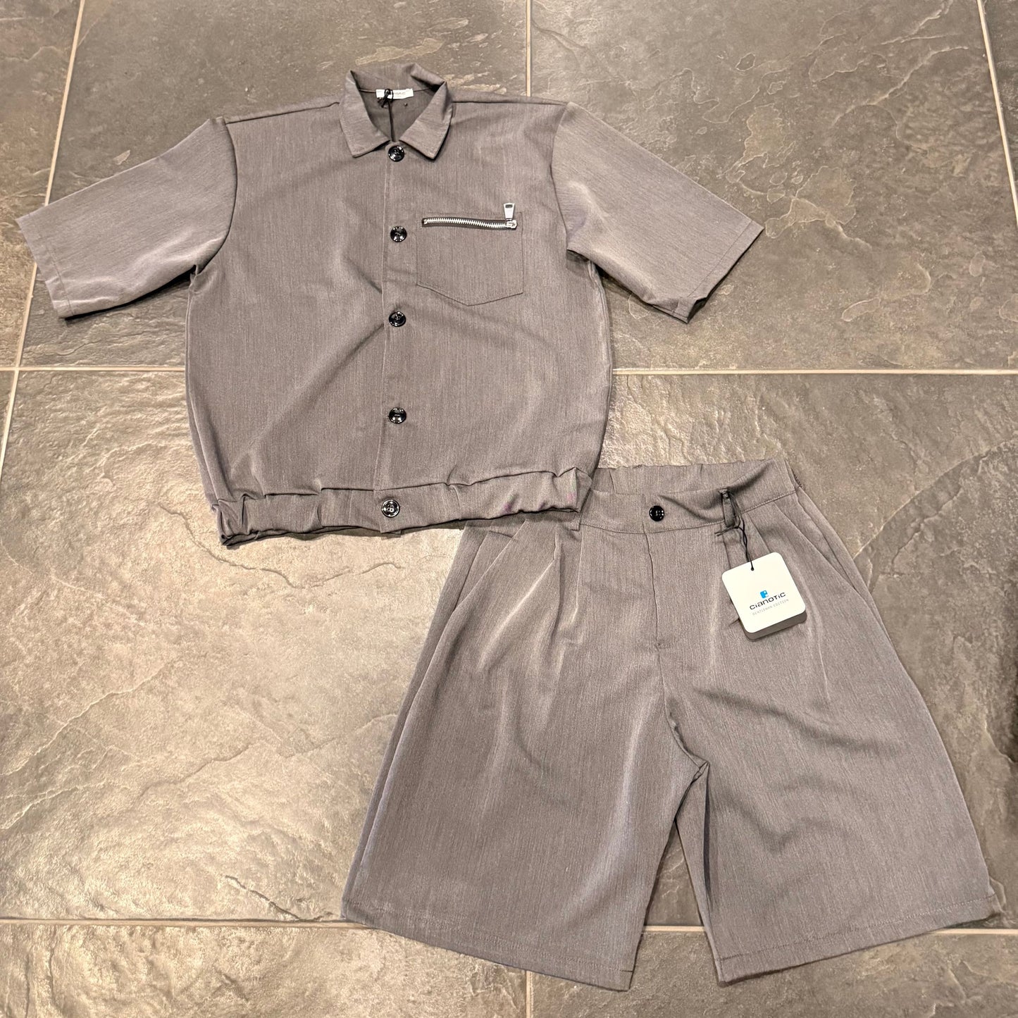 CORDSET PERFECT MATCH SET GRIGIO - Coordinato bimbo/junior - CIANOTIC