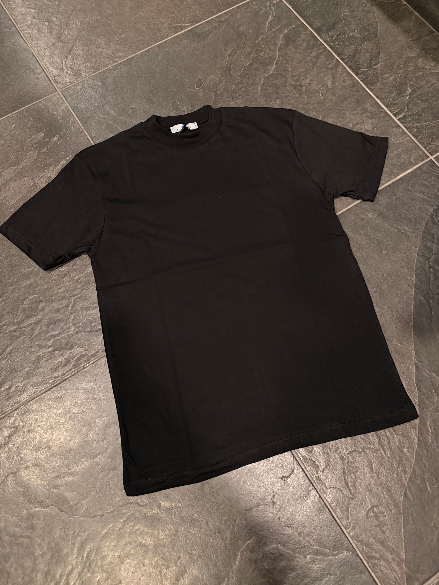 T/COLLO ALTO REGULAR NERA - T-shirt uomo - CIANOTIC