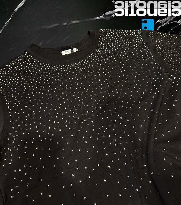 T-SHIRT REGULAR STRASS SILVER - T-shirt uomo - CIANOTIC