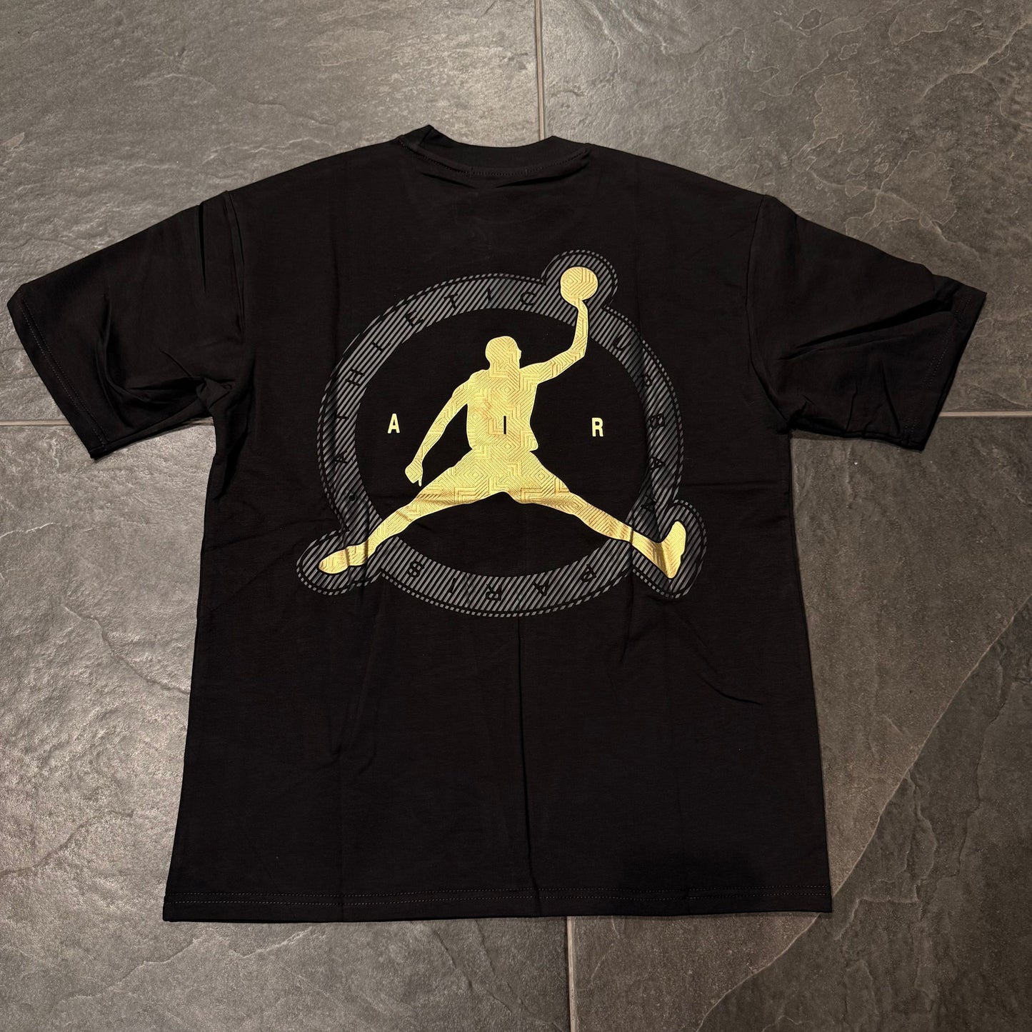 QQ-2089 T-SHIRT UOMO NERO/ORO - T-shirt uomo -