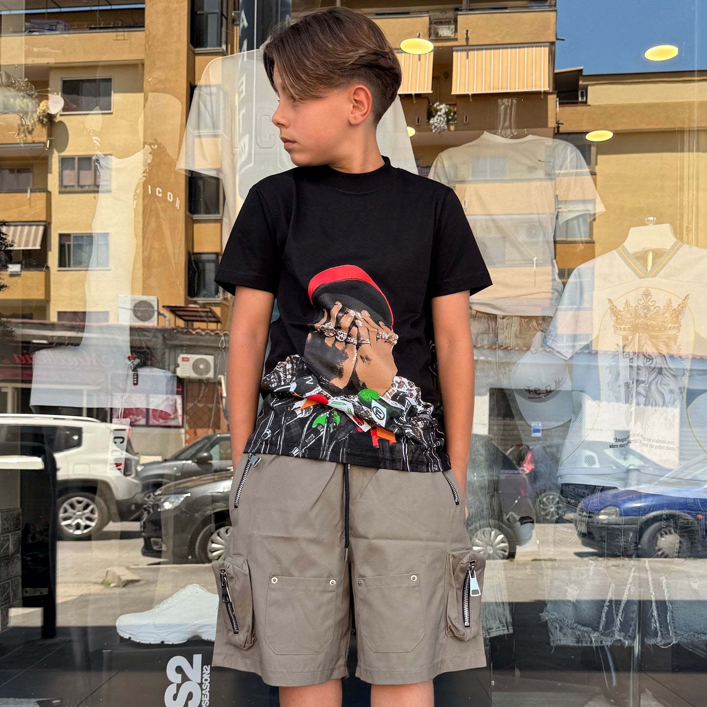G.E.O T-SHIRT CIANOTIC NERA - T-shirt bimbo - CIANOTIC