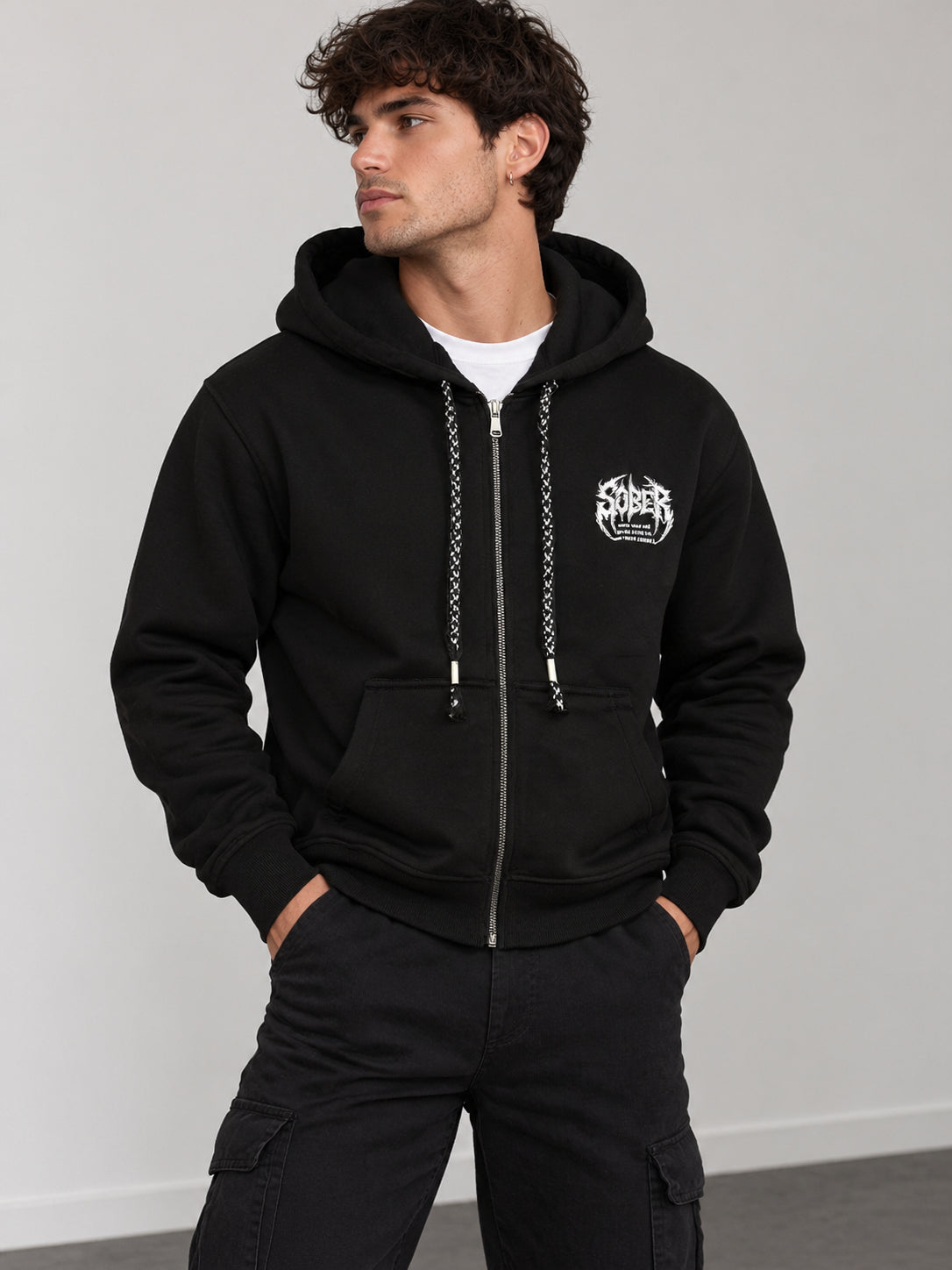 LF-244 FELPA UOMO NERA - FELPA UOMO -