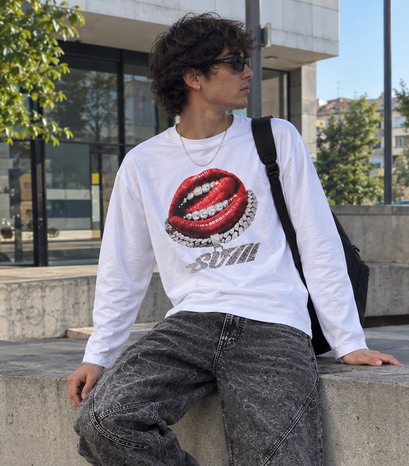 T3080 T-SHIRT BIANCA - T-shirt uomo -