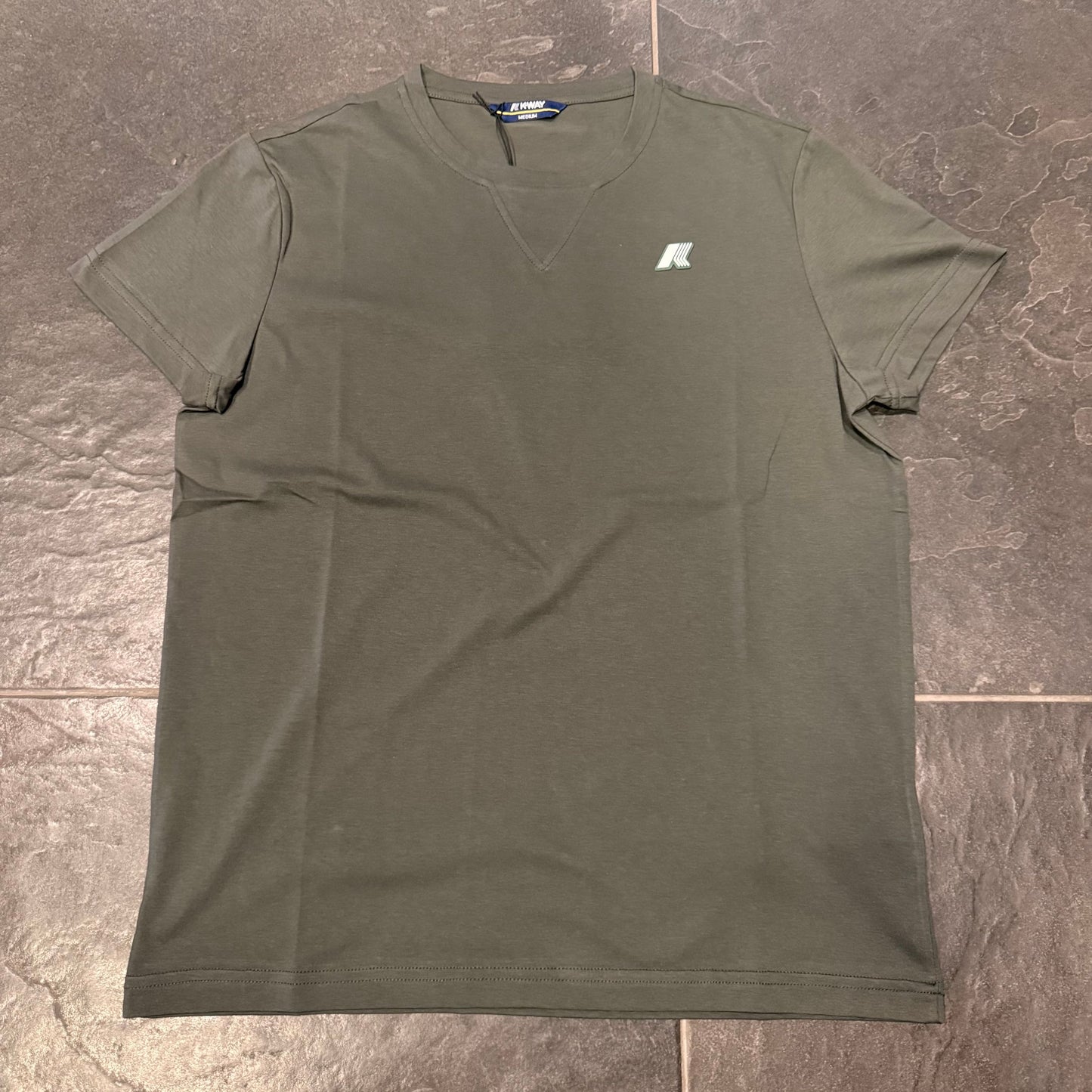 K-WAY T-SHIRT VERDE MILITARE 202. - T-shirt uomo - K-WAY