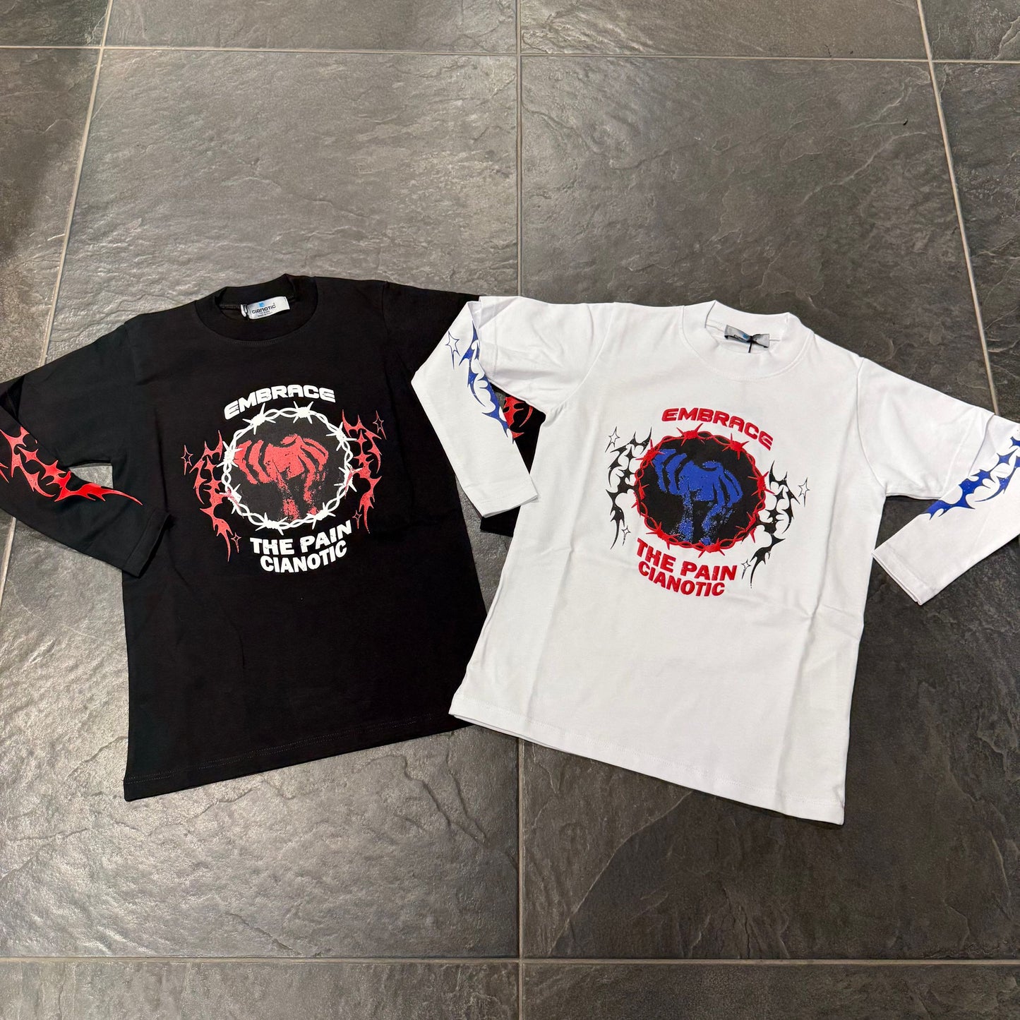 CB LONG SLEEVES/EMBRACE T-SHIRT NERA - T-shirt bimbo - CIANOTIC