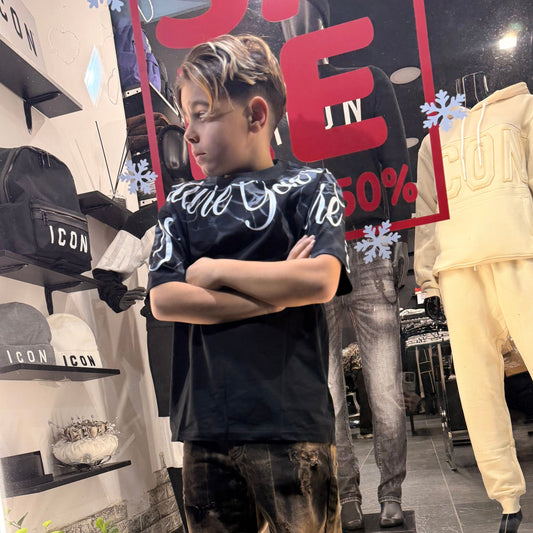 SZ174 T-SHIRT  NERA BIMBO - T-shirt bimbo - IO CHICO