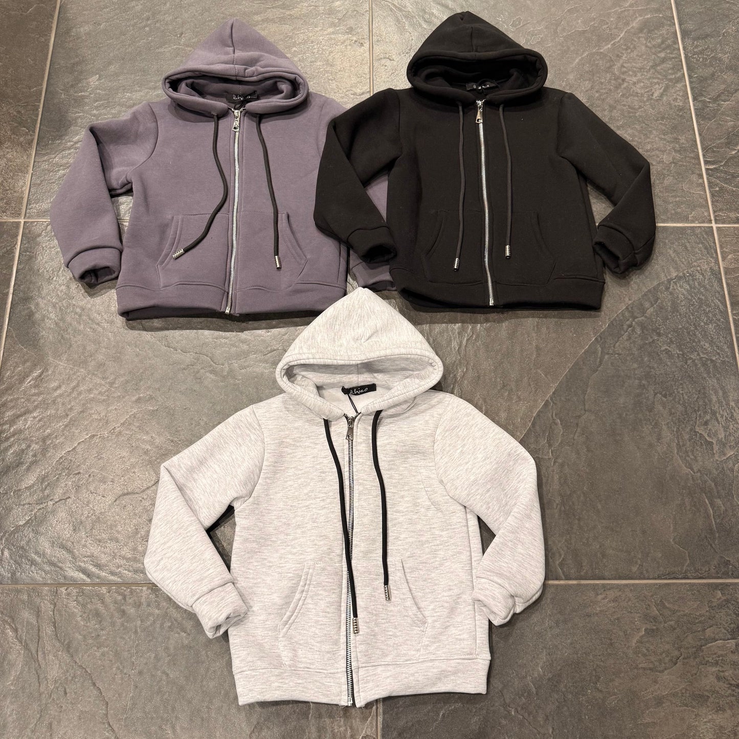 9131 FELPA ZIP BIMBO GRIGIA - felpa bimbo - IO CHICO