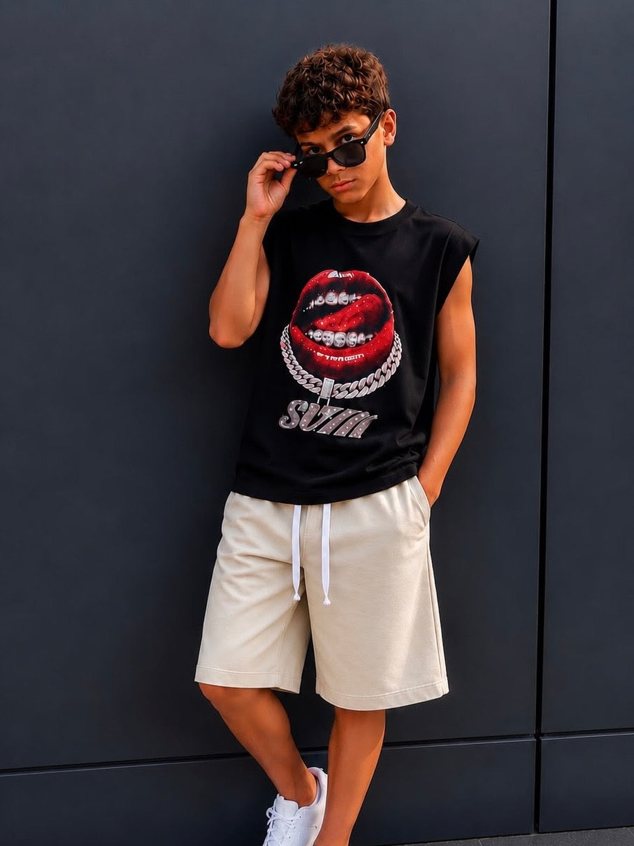 10081 T-SHIRT NERA - T-shirt bimbo -