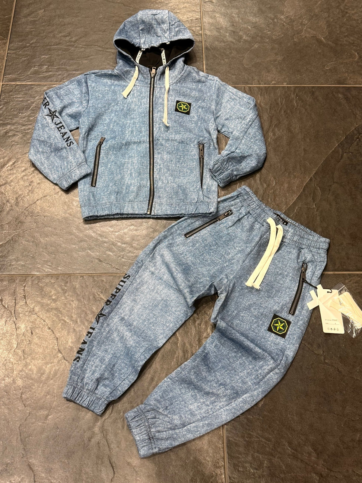 FFB-007 TUTA BLU JEANS - tute junior -