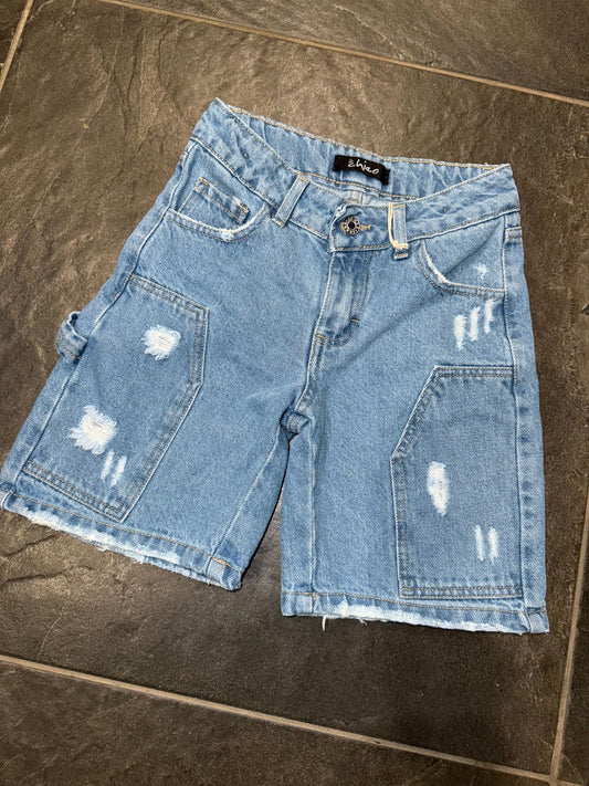 J368 SHORT JEANS CHIARO - short bimbo - IO CHICO