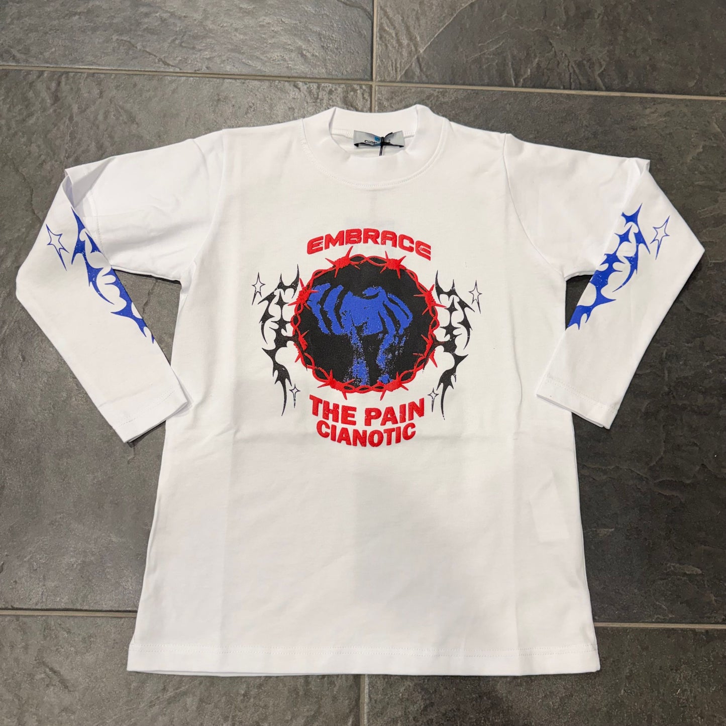 CB LONG SLEEVES/EMBRACE BIANCA - T-shirt bimbo - CIANOTIC