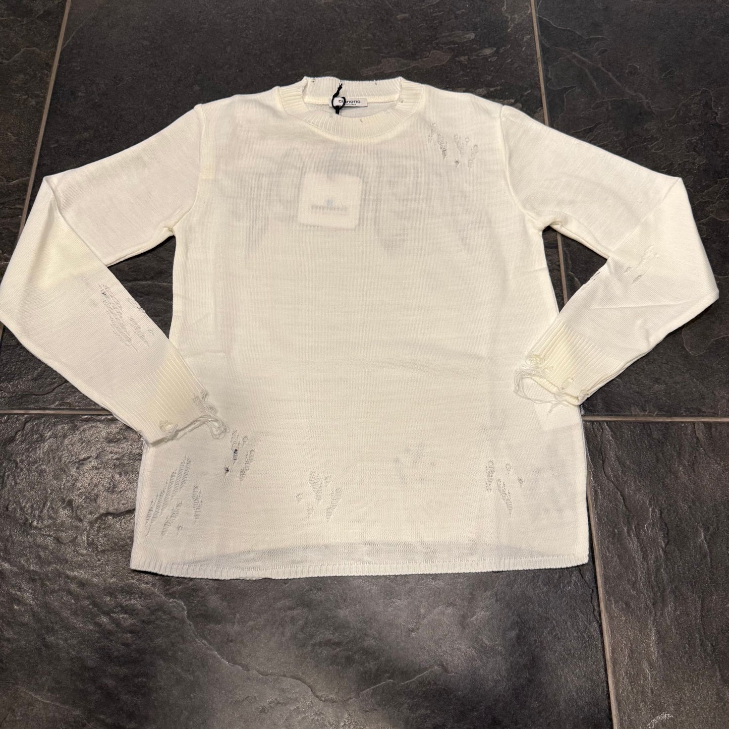 CB ML/TRUST MAGLIA IN FILO PANNA BIMBO - maglieria bimbo - CIANOTIC