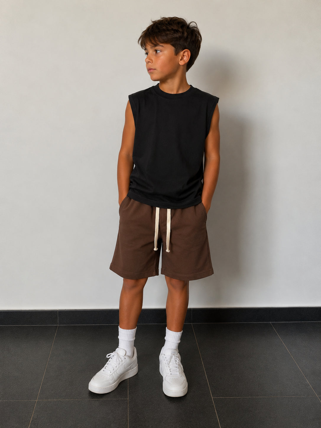 MB130 T-SHIRT NERA GIROMANICA - T-shirt bimbo -