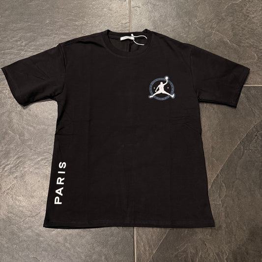 QQ-2089 T-SHIRT UOMO NERO/BLU - T-shirt uomo -
