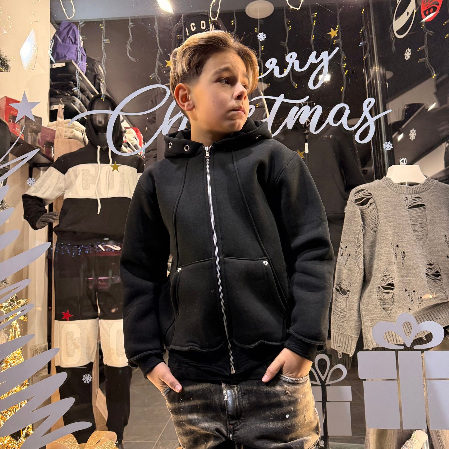 CB F/HOLLOW FRAME FELPA BIMBO NERA - felpa bimbo - CIANOTIC