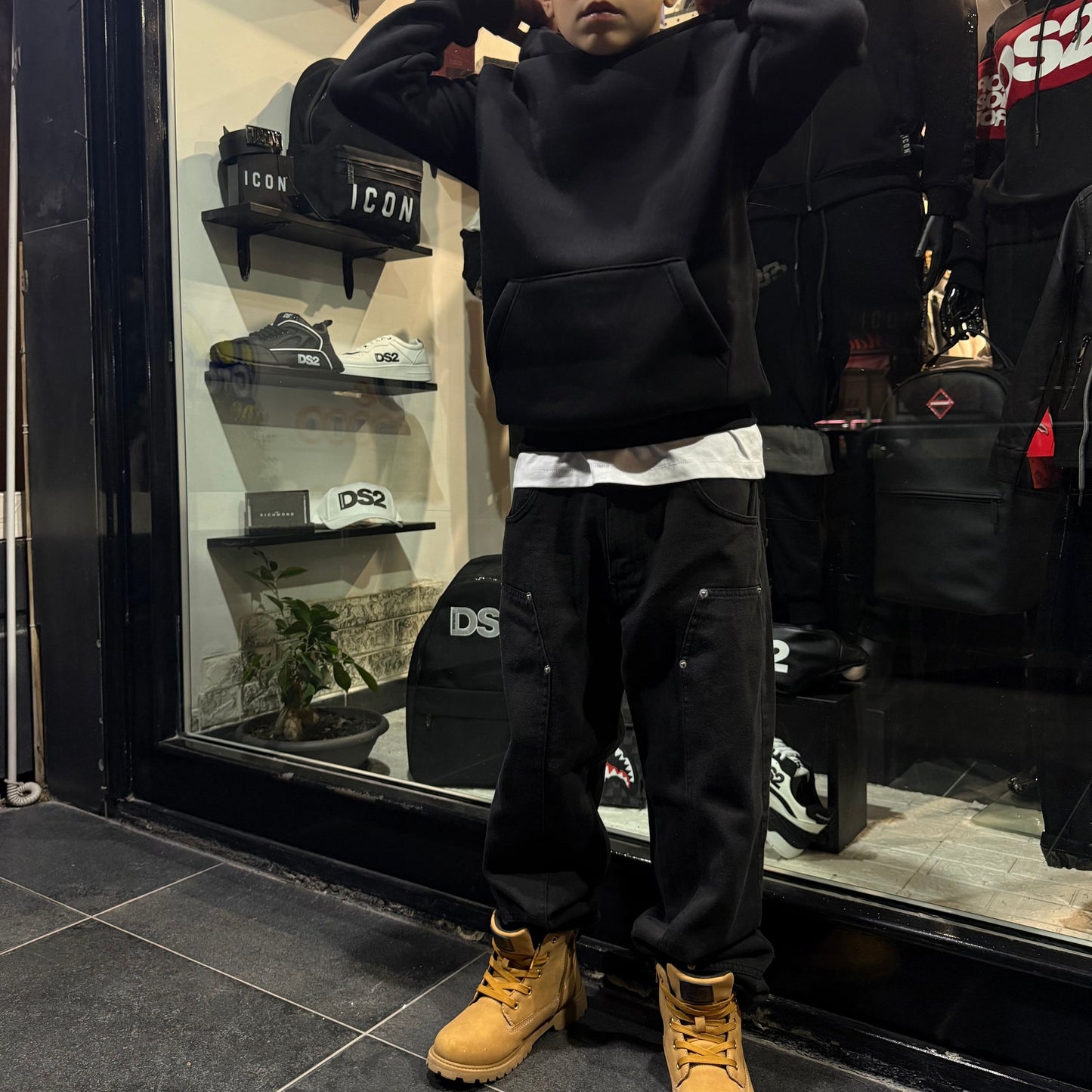 J393 JEANS BIMBO NERO - JEANS BIMBO - IO CHICO