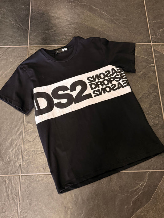 SS26214 T-SHIRT DS2 NERO/BIANCO - T-shirt uomo - DROP SEASON 2