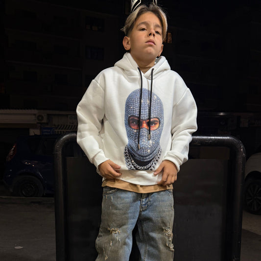 387 FELPA BIMBO BIANCA - felpa bimbo - IO CHICO