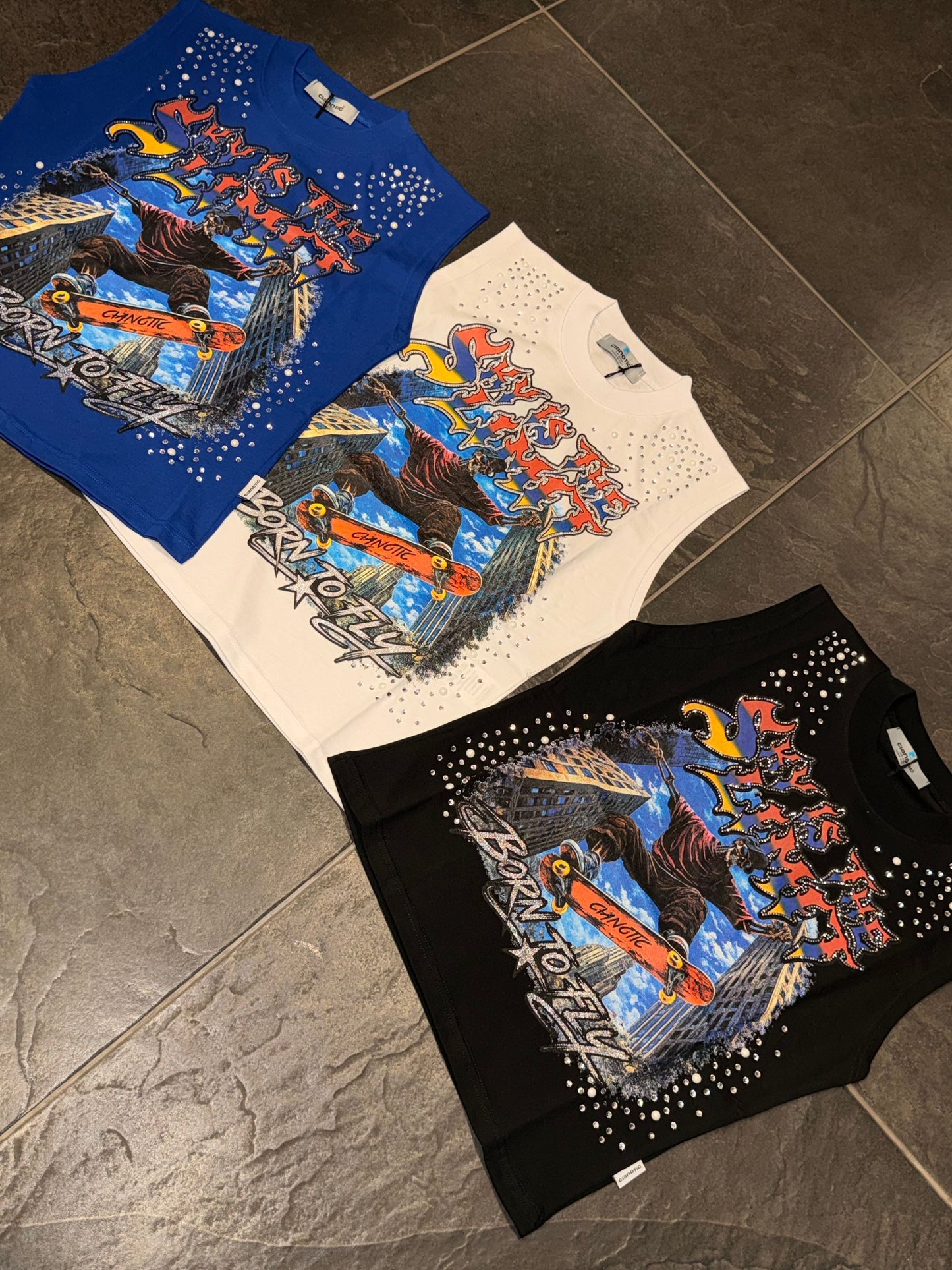 CB SMANICATO SKY NERA - T-shirt bimbo - CIANOTIC