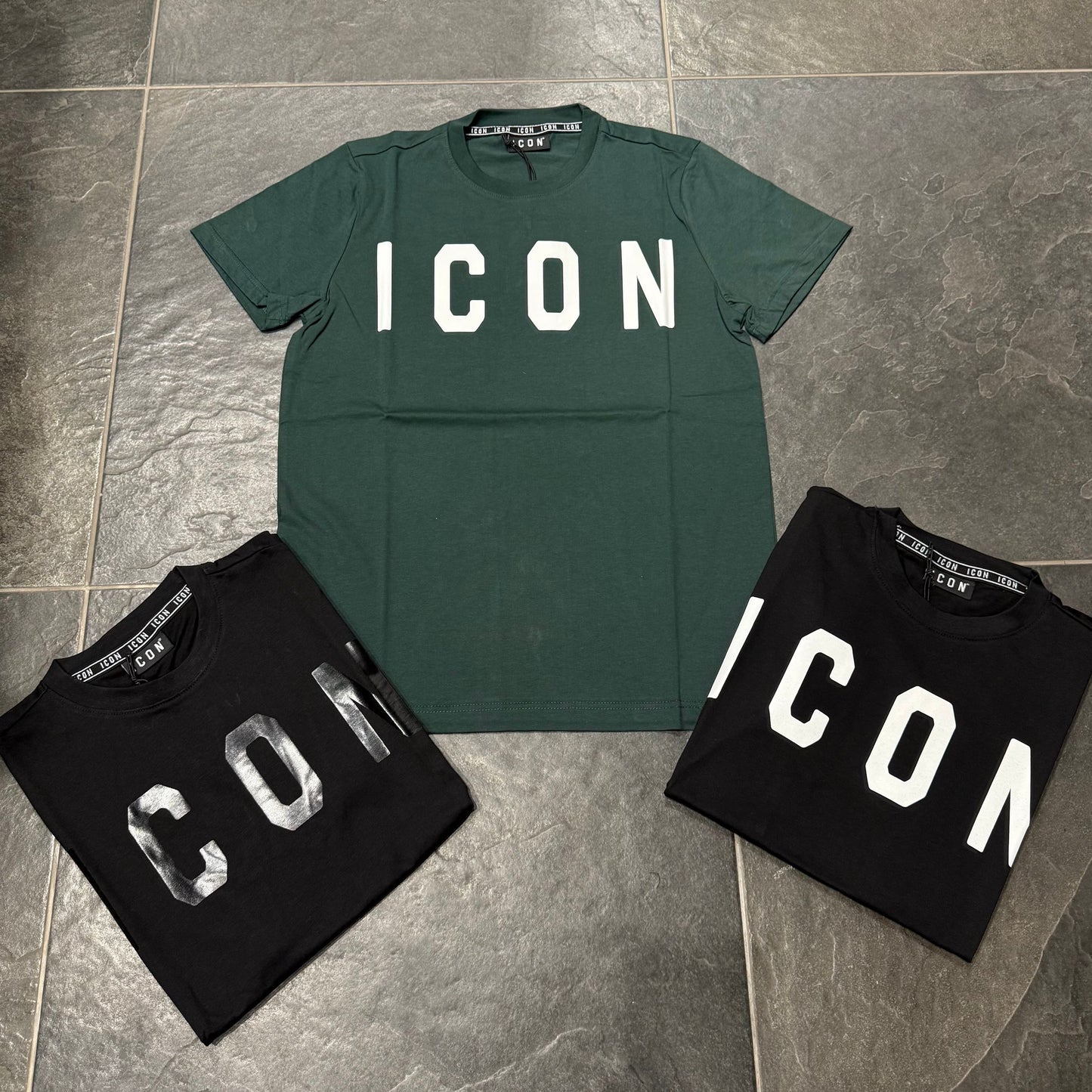 ICUF2W6T001 T-SHIRT ICON NERO/BIANCO - T-shirt uomo - icon