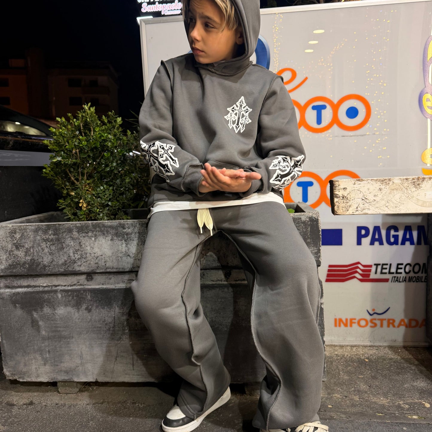 CB TRACK SUIT GRIGIO - JEANS BIMBO - CIANOTIC