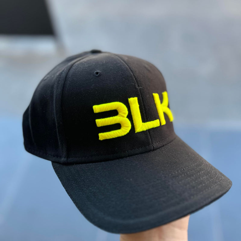 BERRETTO BLK NERO LOGO GIALLO - cappello uomo - black all