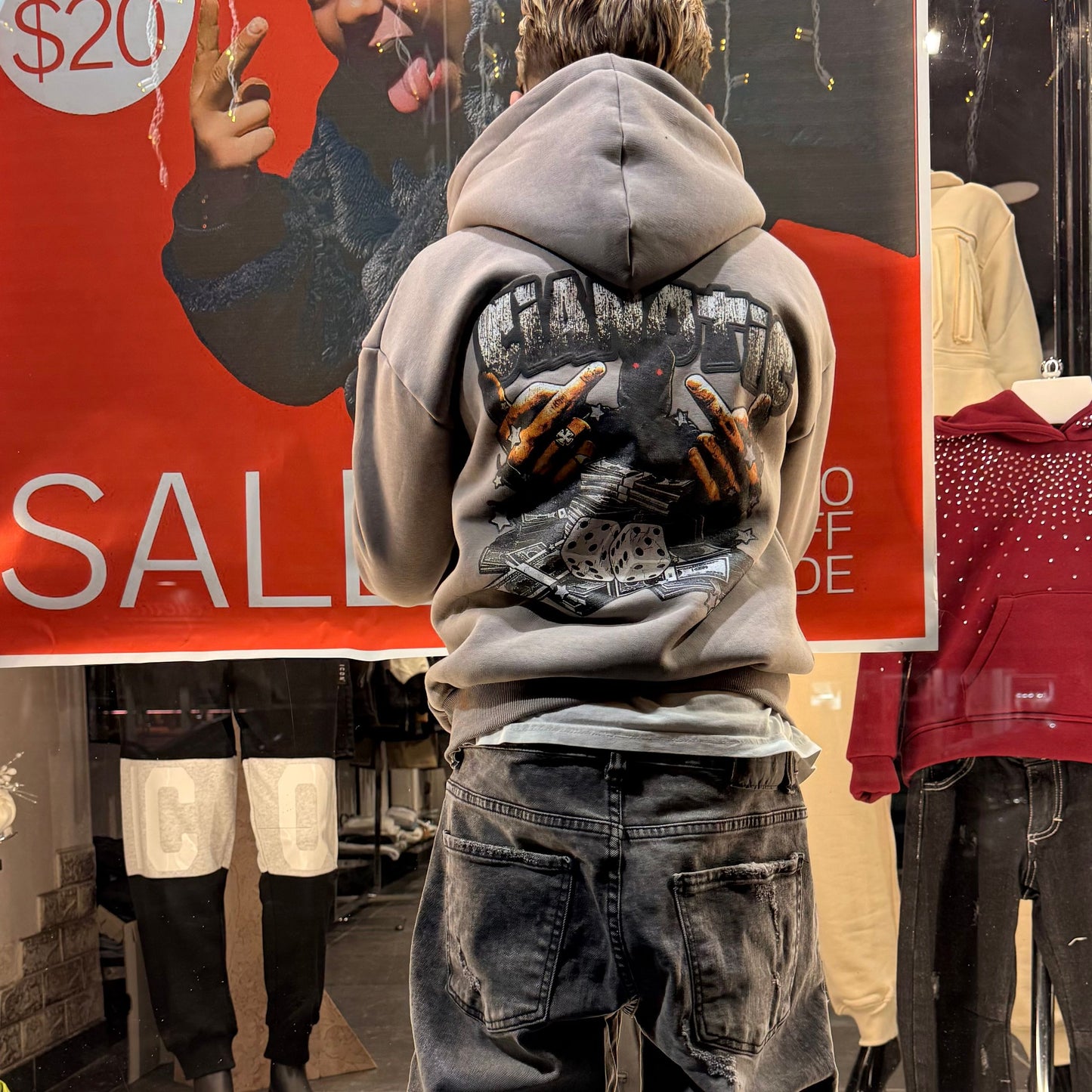 F/ZIP MONEY GRIGIA - felpa bimbo - CIANOTIC