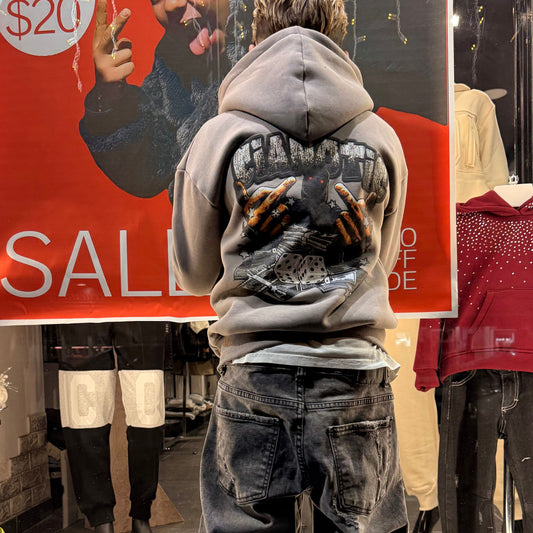 F/ZIP MONEY GRIGIA - felpa bimbo - CIANOTIC