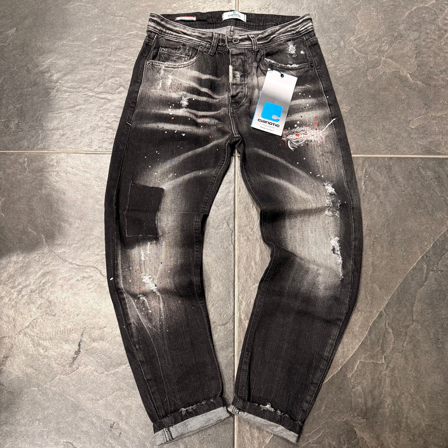 NEW FIT MARK BLACK - Jeans uomo - CIANOTIC