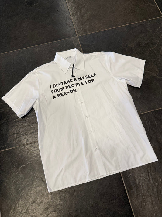 CAMICIA M/M DISTANCE BIANCA - Camicie uomo - CIANOTIC