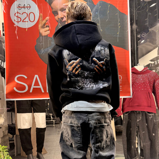 F/ZIP MONEY NERO - felpa bimbo - CIANOTIC